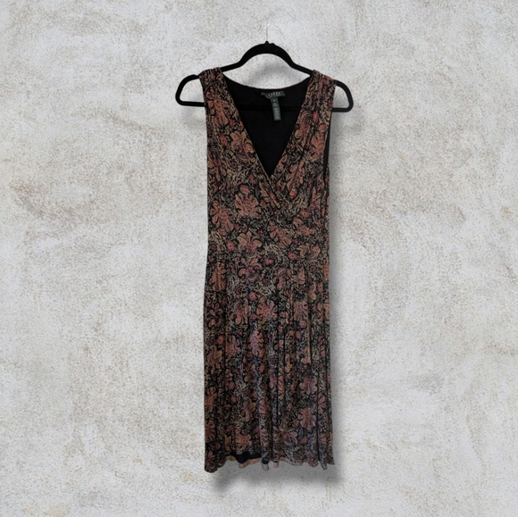 Ralph Lauren Runch Waist Stretch Floral Dress | M - Picture 2 of 3